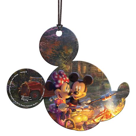 Mickey And Minnie Sweetheart Campfire Artwork Ornaments